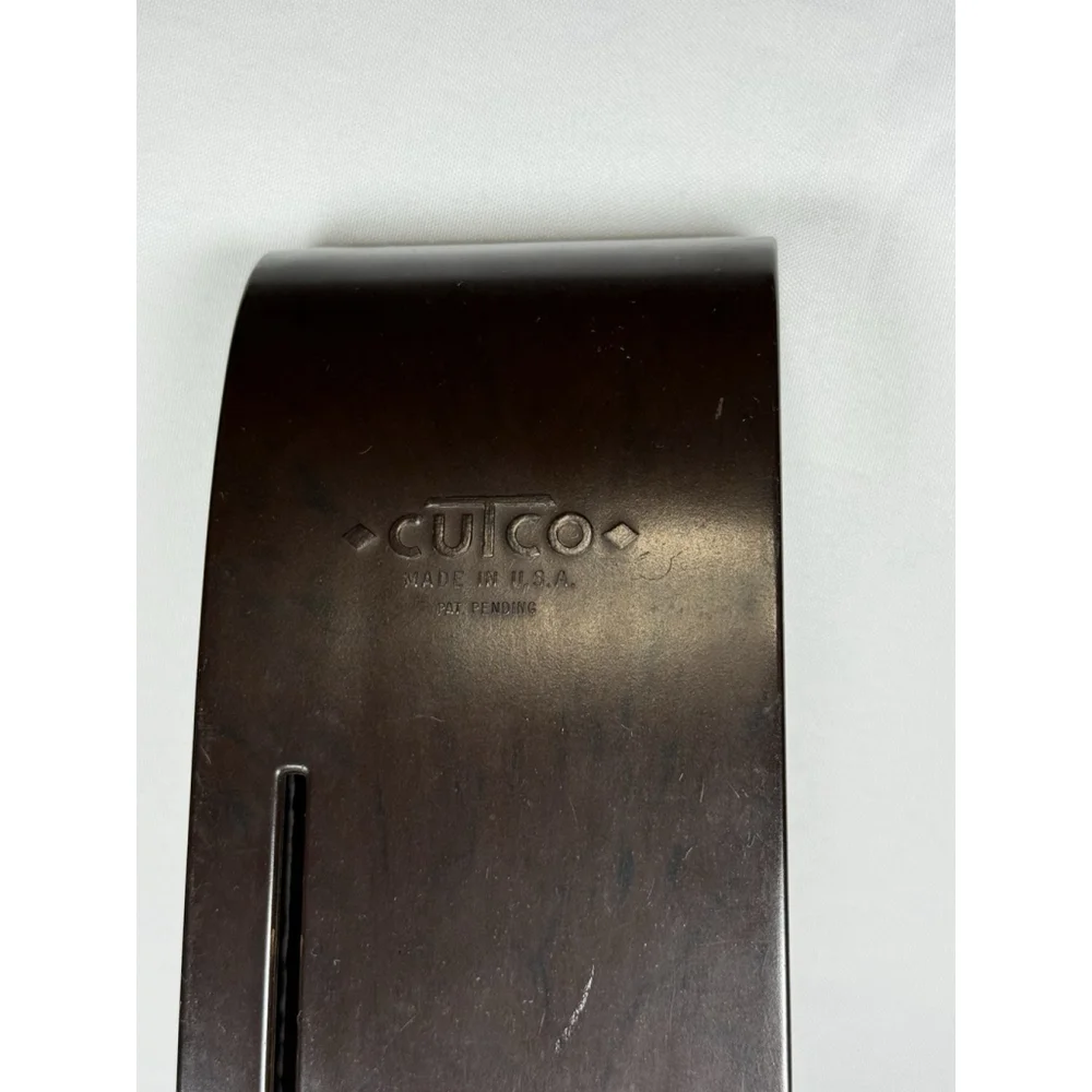 VTG Cutco Brown 3-slot Knife Carving Wall Rack Drawer Tray Retro - Picture 2 of 5